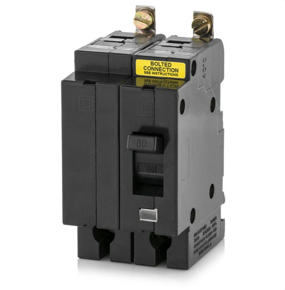 EHB24080 | Square D 80A 2-Pole 277/480VAC Thermal Magnetic Molded Case Circuit Breaker
