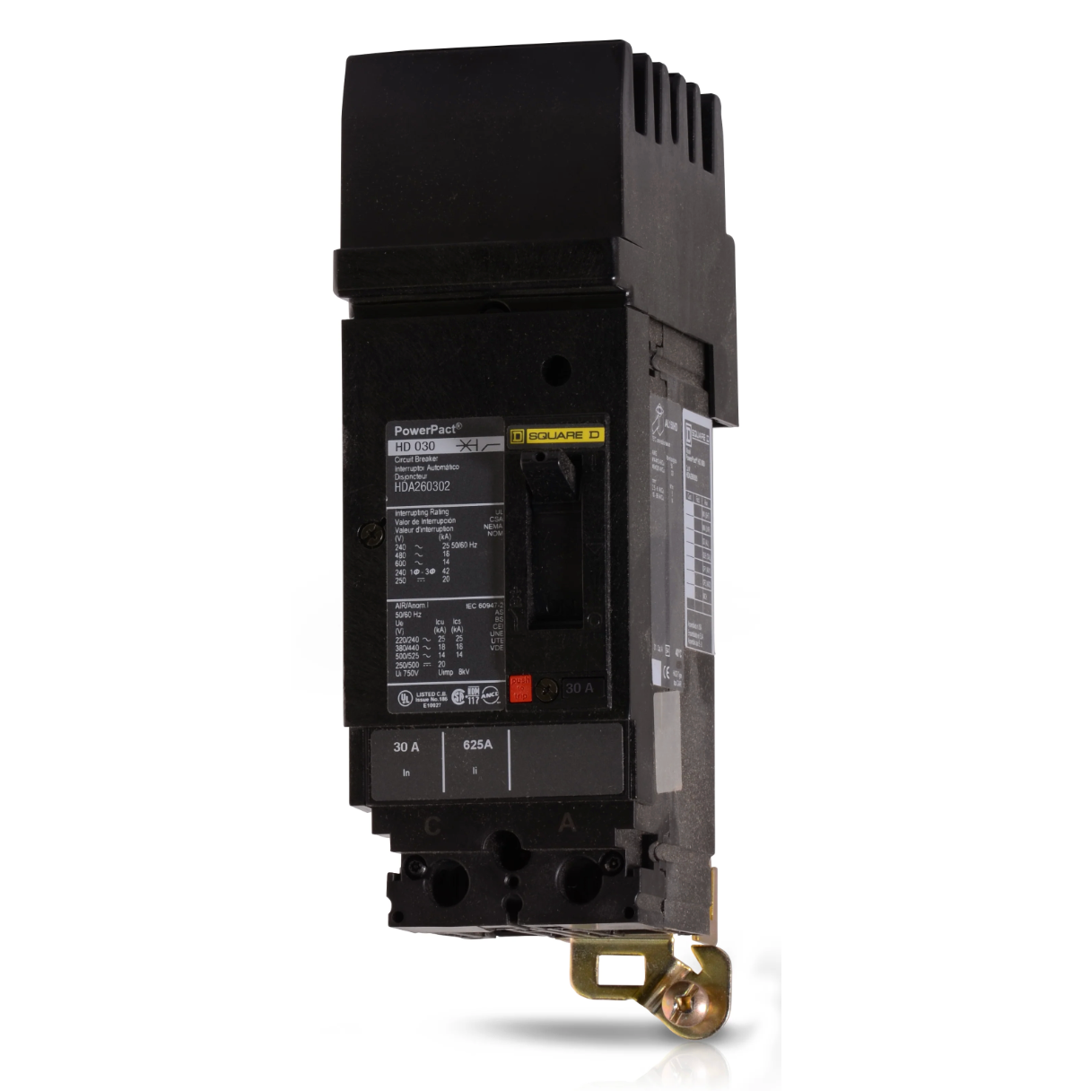 HDA260302 | Square D 30A 2-Pole 600V Thermal Magnetic PowerPact H I-Line Circuit Breaker