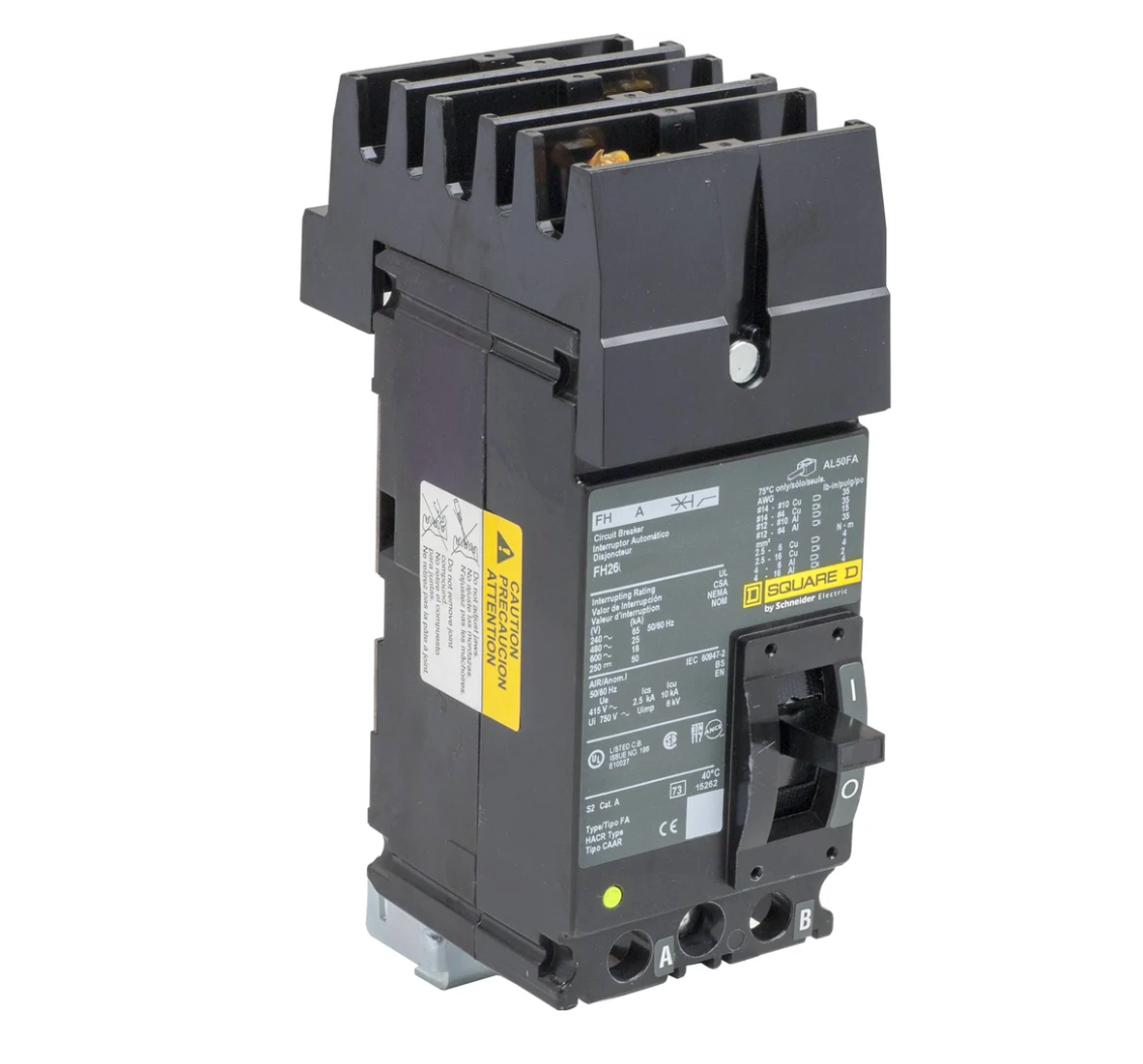 FH26060AB | Square D 2 Pole 60A Thermal Magnetic Circuit Breaker