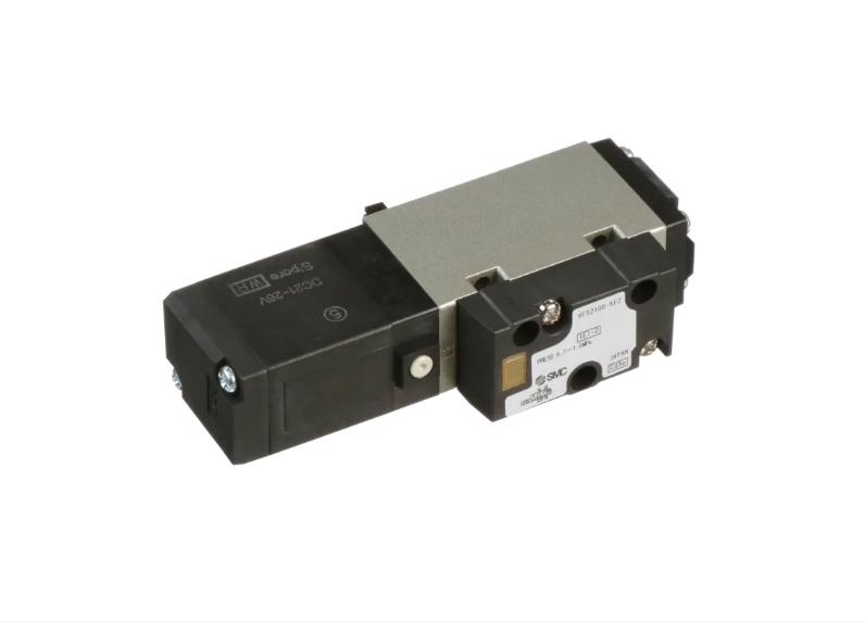 VFS2100-5FZ | SMC 5-Port 2-Position Pilot-Operated Solenoid Valve, 24 VDC, Base-Mounted Plug-In