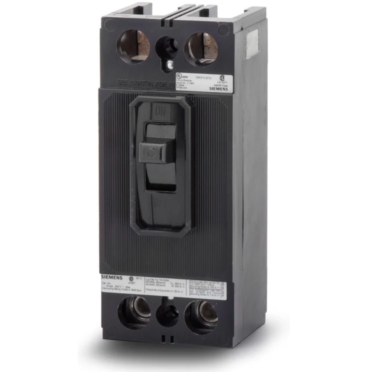QJ22B125L | Siemens 125A 2-Pole 240V Feed-Thru Molded Case Circuit Breaker