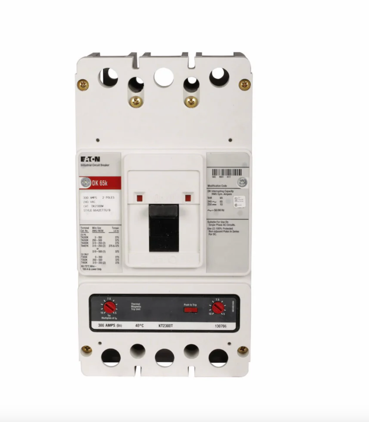 DK2400 | Eaton Cutler-Hammer Series C 400A 2-Pole 240VAC Molded Case Circuit Breaker