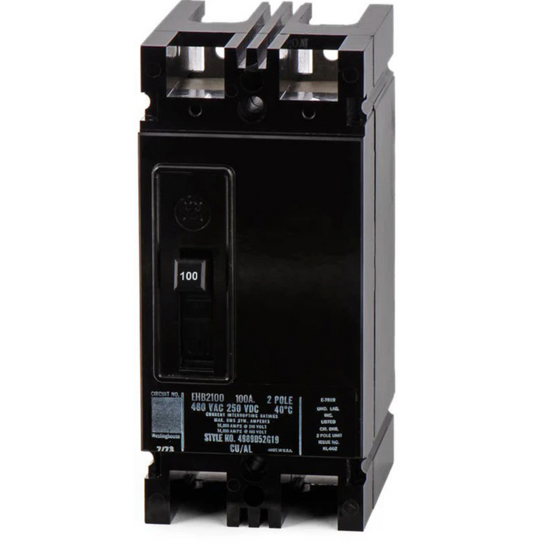 EHB2100 | Eaton EHB 100A 2-Pole 480VAC Molded Case Circuit Breaker