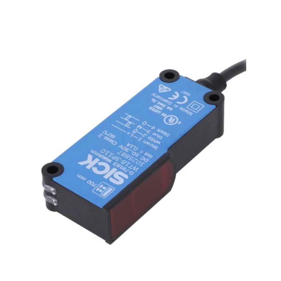 WT18-3P110 | SICK W18-3 Photoelectric Sensor, PNP, 10–30 VDC, 700 Hz
