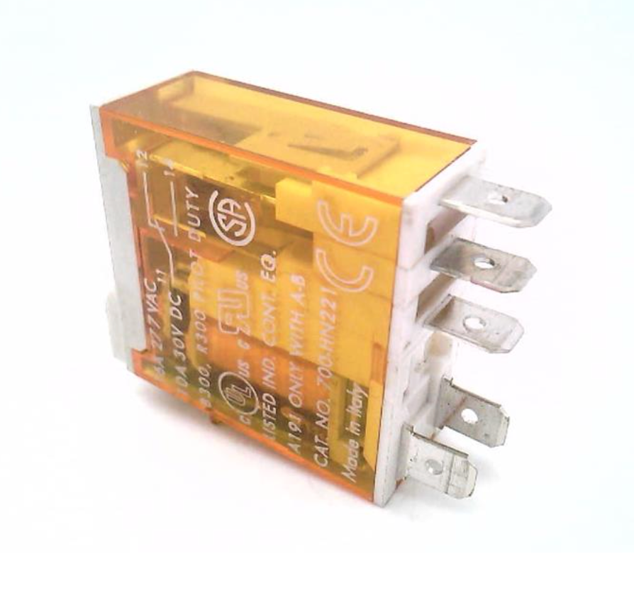 700-HK36A1 | Allen-Bradley Slim Line relay, SPDT, 120 VAC coil, 16A, plug-in blade terminals