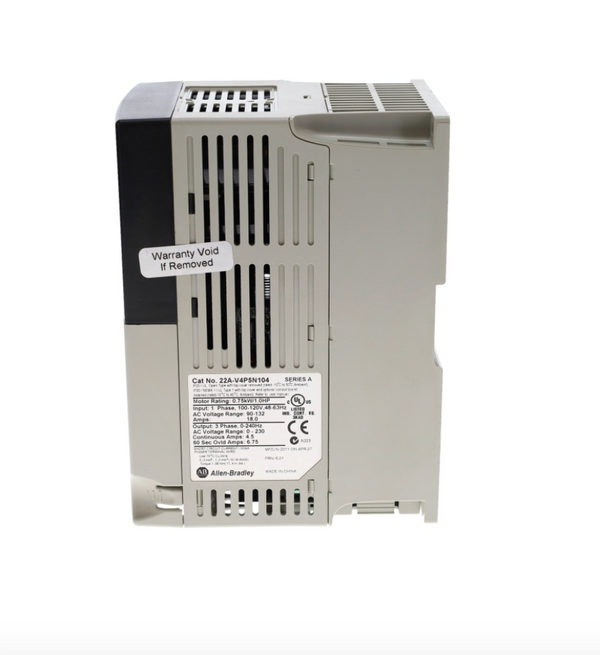 22A-V4P5N104 | Allen-Bradley PowerFlex 4 AC Drive 120VAC/1-Phase/4.5A/1HP/IP20