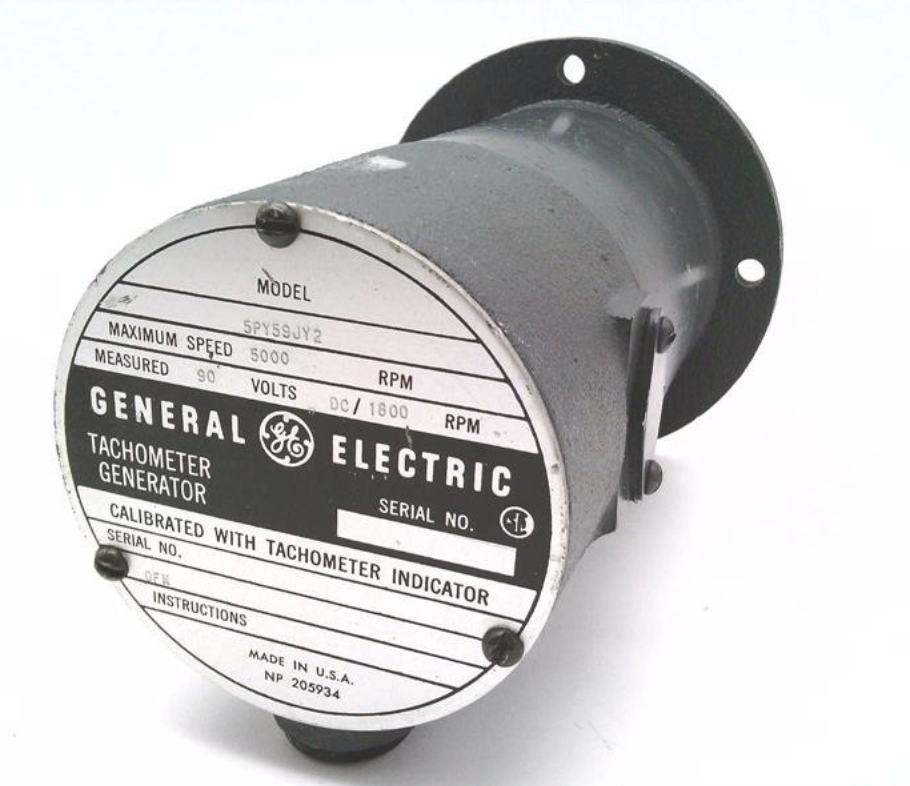 General Electric 5PY59JY2 DC Tachometer Generator 50VDC 1000RPM Flange Mounted GE59 Frame