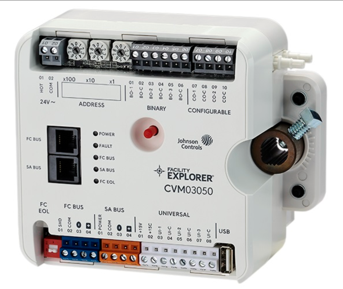 Johnson Controls F4-CVM03050-0 Programmable VAV Box Controller with Integrated Actuator and DPT Sensor