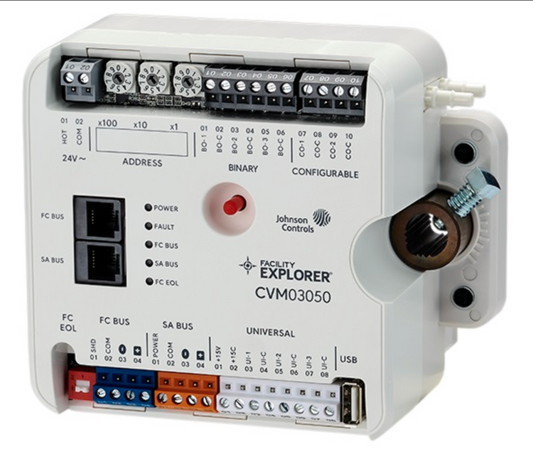 Johnson Controls F4-CVM03050-0 Programmable VAV Box Controller with Integrated Actuator and DPT Sensor