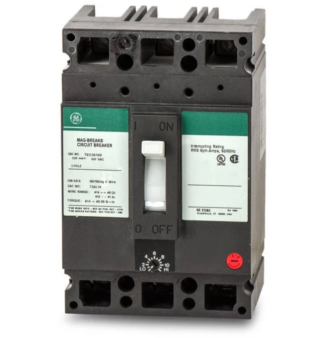 General Electric TEC36100 Mag-Break 100A Circuit Breaker