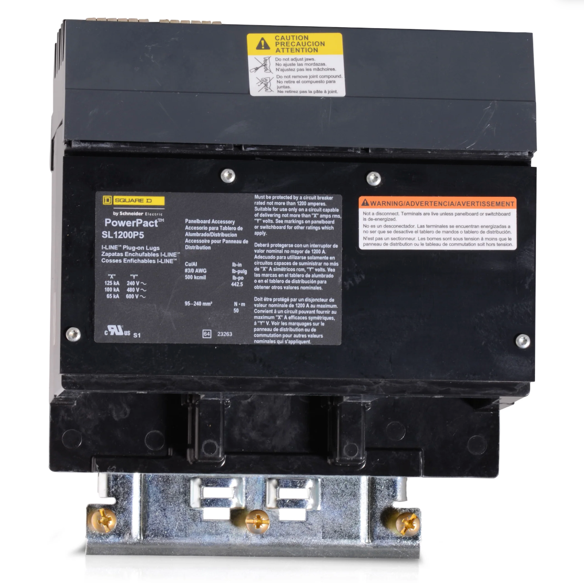 Square D SL1200P5 1200 Ampere Three-Pole I-Line Subfeed Lug Terminal Kit