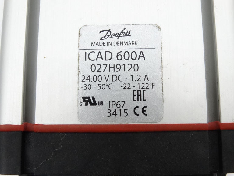 Danfoss 027H9120 ICAD 600A Electric Valve Actuator 24 VDC for ICM Industrial Refrigeration Valves