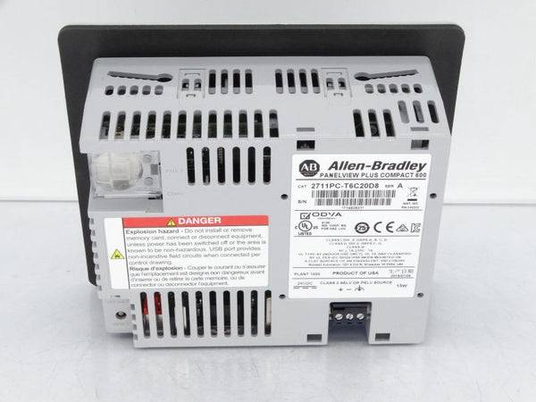 2711PC-T6C20D8 | Allen-Bradley PanelView Plus 6 600, 6-in, Color, Touch, Std, DC