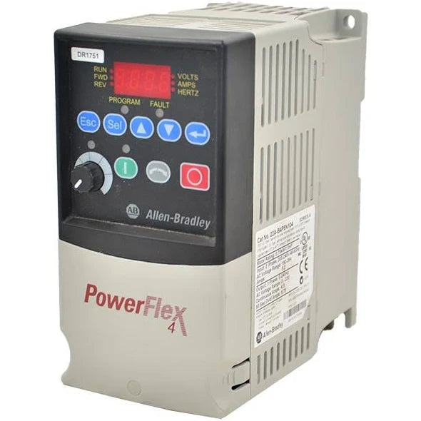 22A-B4P5N104 | Allen-Bradley PowerFlex 4 AC Drive 240VAC 3PH 4.5A 0.75kW 1HP IP20