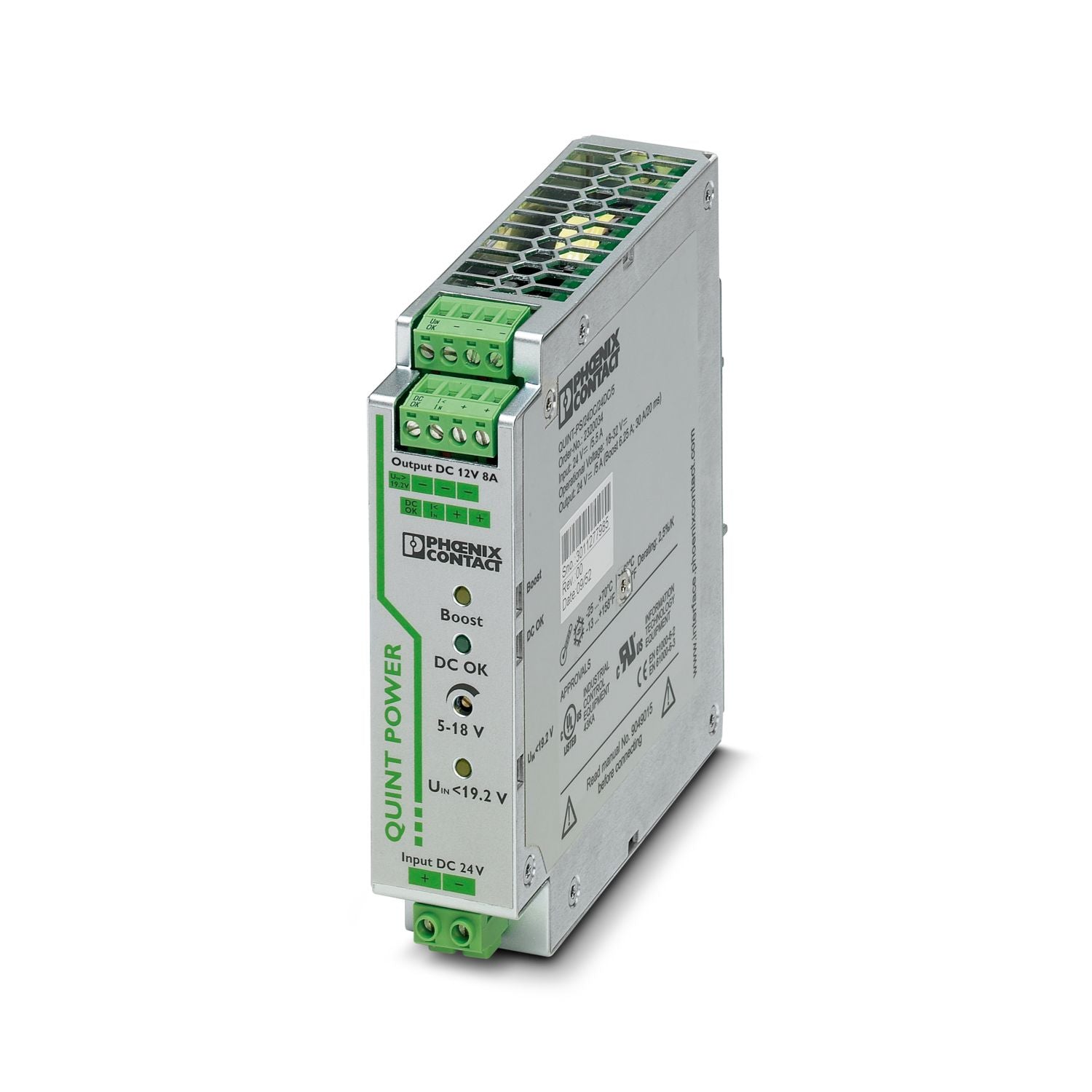 2320115 | Phoenix Contact QUINT-PS/24DC/12DC/ 8 - DC/DC converter