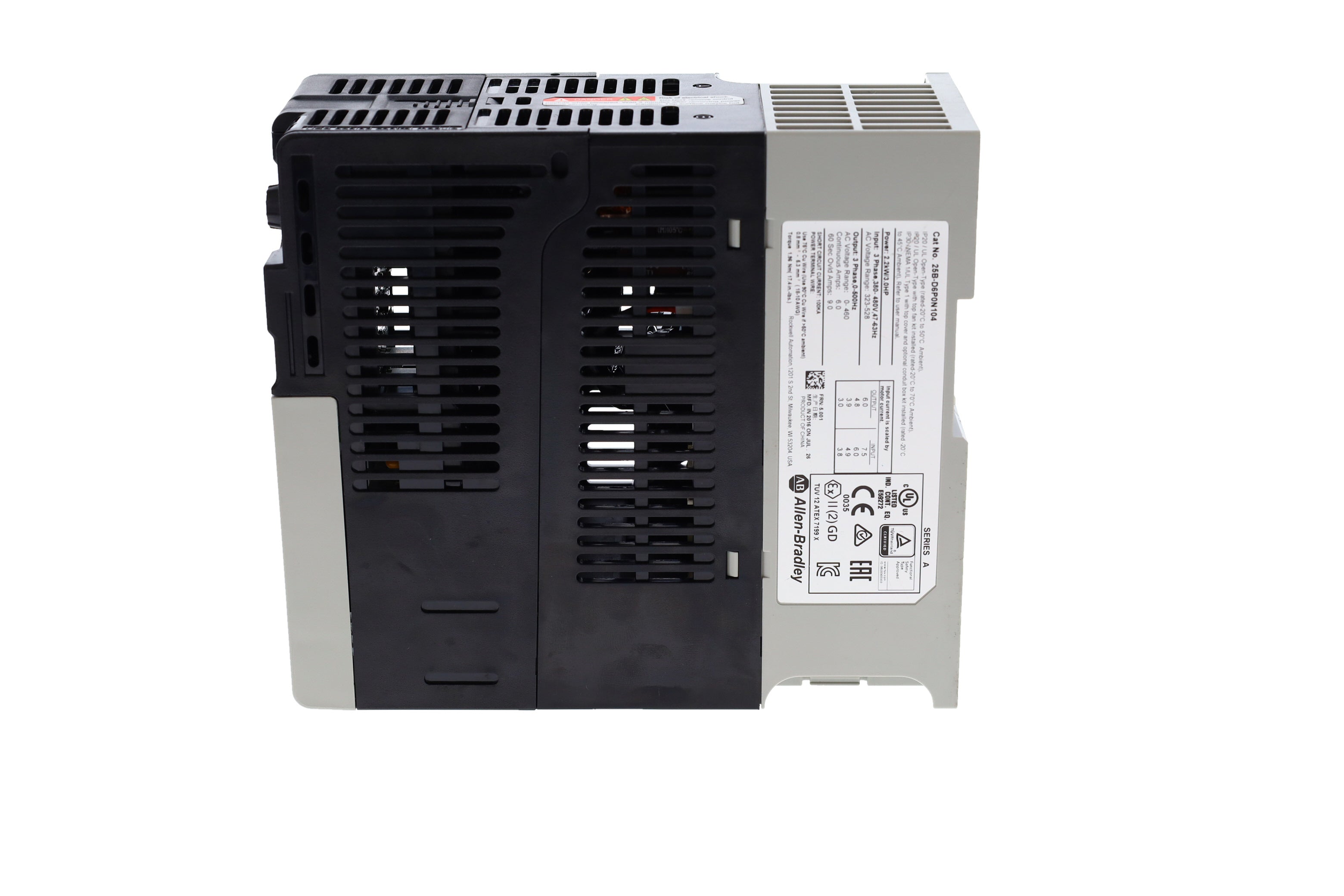 25B-D6P0N104 | Allen-Bradley PowerFlex 525 AC Drive 480V/6A/3HP