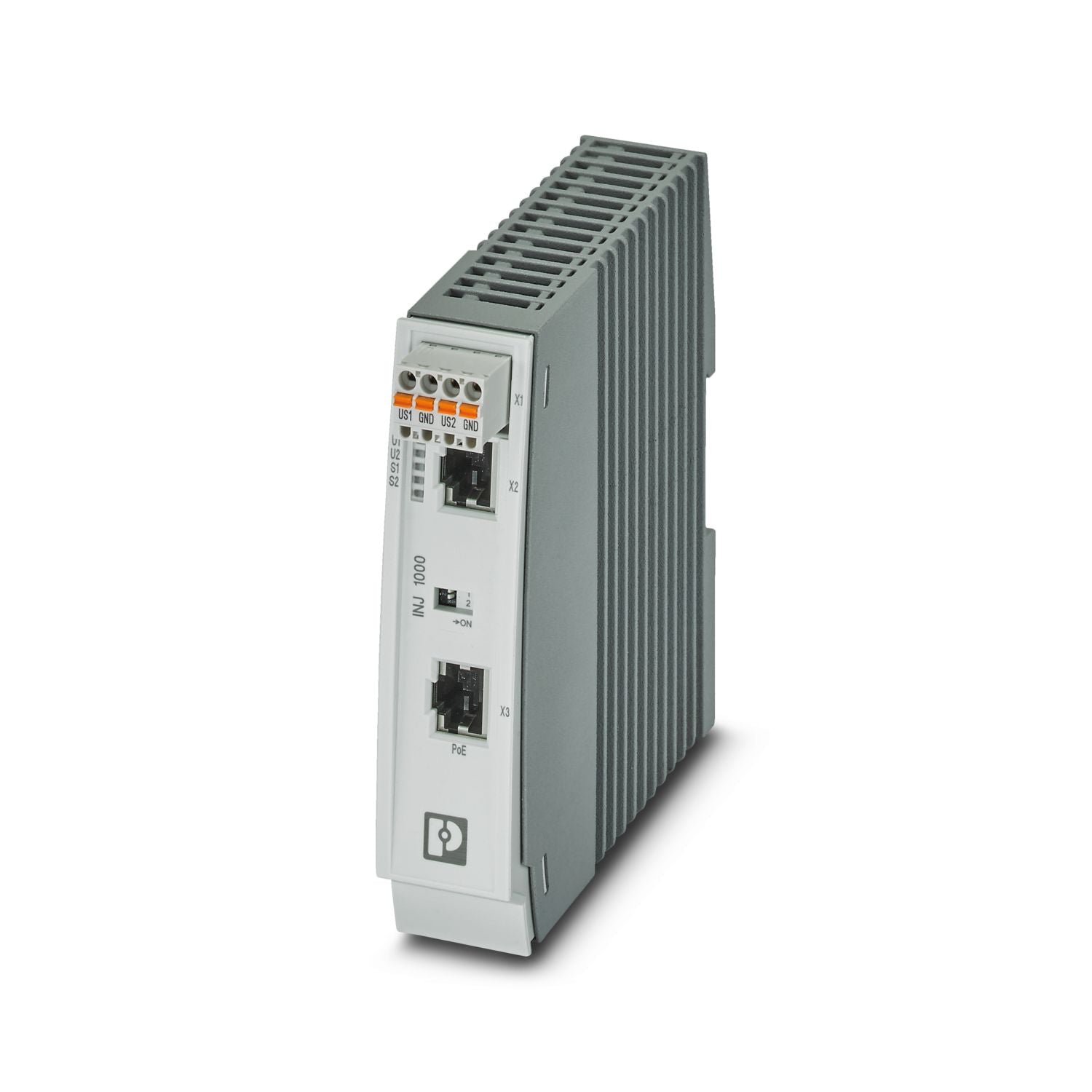 2703008 | Phoenix Contact | PoE injector 60 W two RJ45 sockets 10/100/1000 Mbps DIN rail mounting IP20