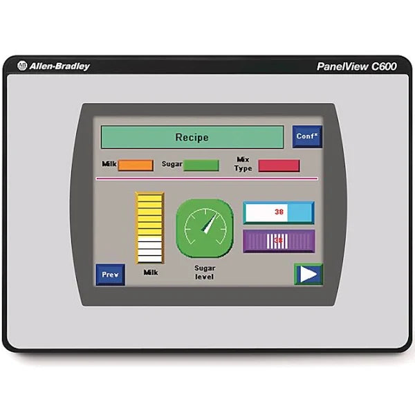 2711C-T6M | Allen-Bradley PanelView C600 Monochrome Touchscreen 6-inch, Ethernet