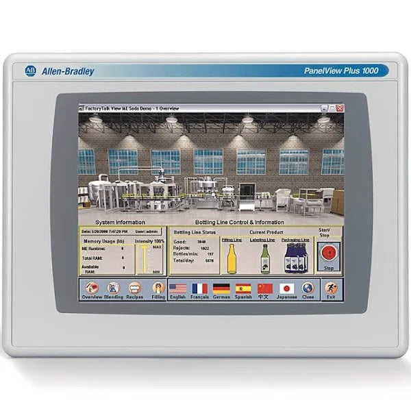 2711P-T10C4A9 | Allen-Bradley PanelView Plus 6 1000 Touch, Enet/RS232 512MB, AC