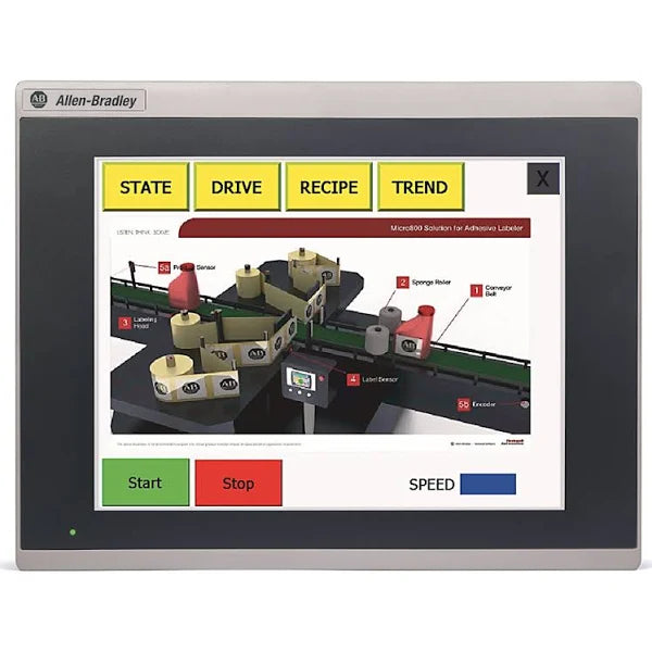 2711R-T10T | Allen-Bradley PanelView 800 Color HMI Touch Screen Terminal 10-in