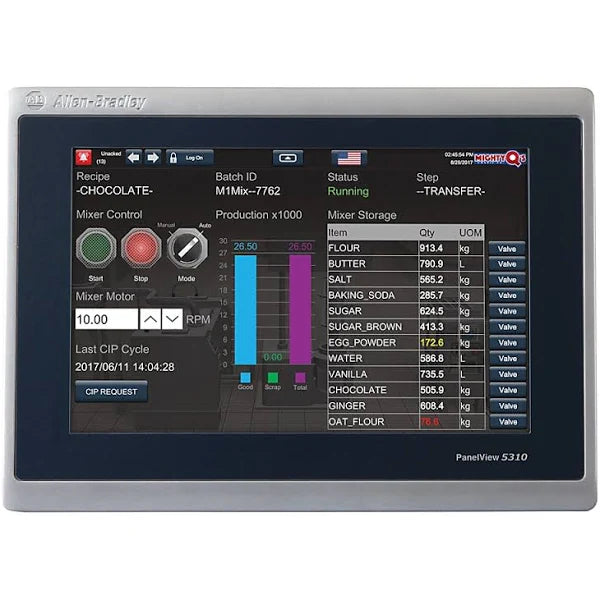 2713P-T7WD1 | Allen-Bradley PanelView 5310, 7", Color, Touch, DC Power