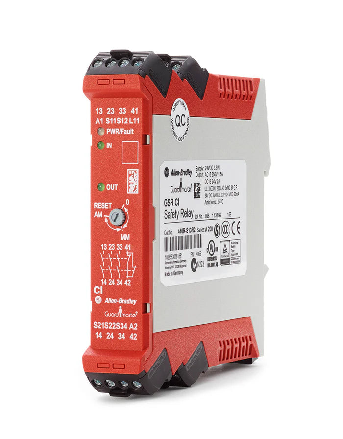 440R-S13R2 | Allen-Bradley Guardmaster Single Input Safety Relay, 24V DC