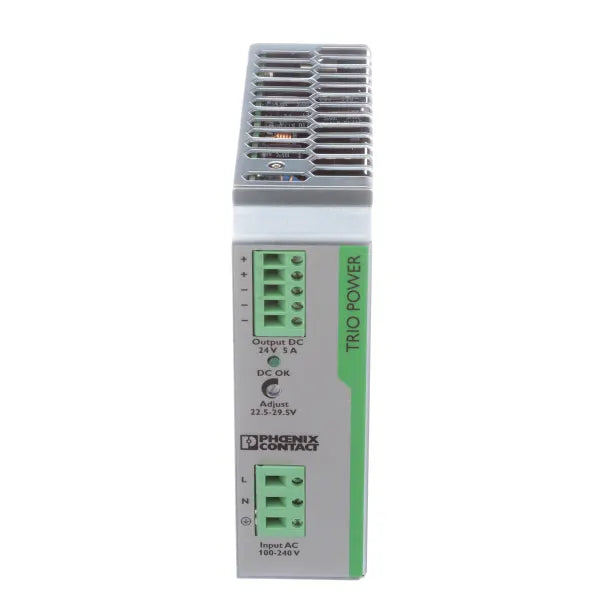 2866310 | PHOENIX CONTACT Power Supply, DIN Rail Mount, 24V, 5A, Input 85-264V, 120W, TRIO Series