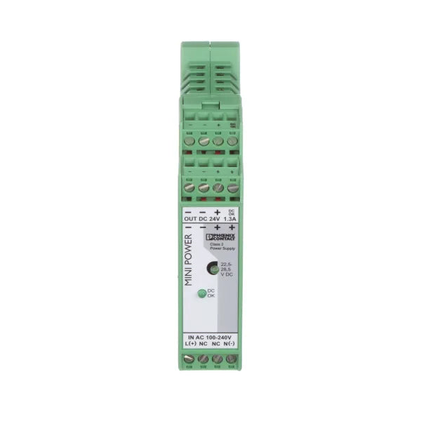 2866446 | PHOENIX CONTACT Power Supply, DIN Rail Mount, 24V, 1.3A, Input 85-264V, 31W, MINI Series