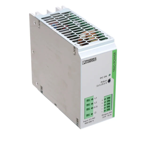 2866459 | PHOENIX CONTACT Power Supply,AC-DC,24V,10A,320-575V In,Enclosed,DIN,Industrial,240W,TRIO Series