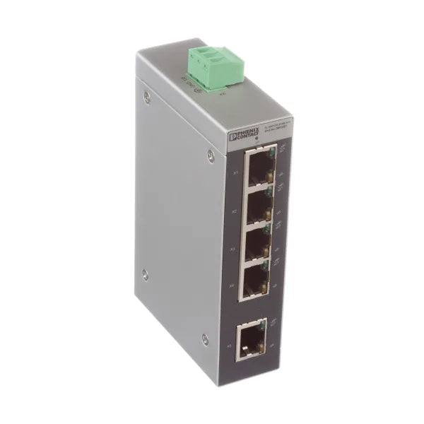 2891001 | PHOENIX CONTACT Industrial Ethernet Switch, 5 Port, Unmanaged, 24 VDC, FL Switch SFNB Series