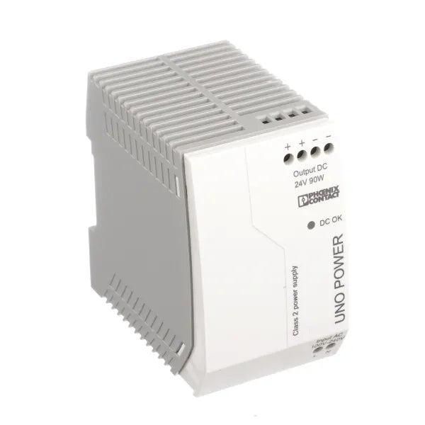 2902994 | PHOENIX CONTACT Power Supply,AC-DC,DIN Rail,Single Phase,24VDC/90 W,UNO-PS/1AC/24DC/90W/C2LPS