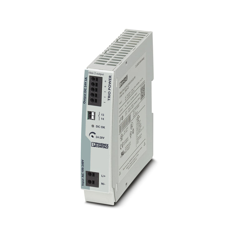 2903147 | PHOENIX CONTACT Power Supply, AC-DC, TRIO-PS-2G/1AC/24DC/3/C2LPS TRIO POWER Series