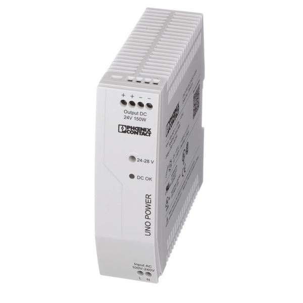 2904376 | PHOENIX CONTACT Power Supply, AC-DC, UNO, Primary Switched, UNO-PS/1AC/24DC/150W