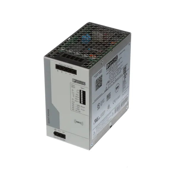 2904602 | PHOENIX CONTACT Power Supply, ACDC, 24VDC, 20A, 480W, DIN Rail Mount, QUINT POWER Series