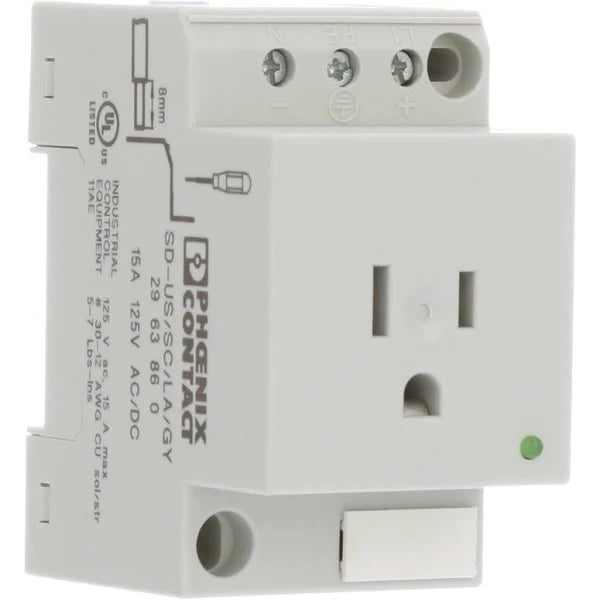 2963860 | PHOENIX CONTACT Rail-mountable Socket with LED Indicator