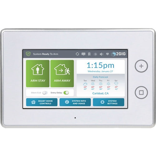 2GIG 2GIG-SP1-GC3 Wireless Touch Screen Keypad for GC3 Security Systems