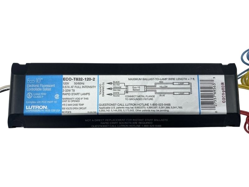 ECO-T832-120-2 | Lutron Eco-10 Dimming Ballast for (2) T8 32W Lamps, 120V