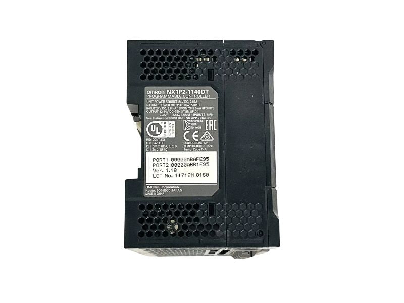 Omron NX1P2-1140DT NX Series PLC CPU Controller 24 Inputs 16 NPN Outputs EtherCAT EtherNet/IP
