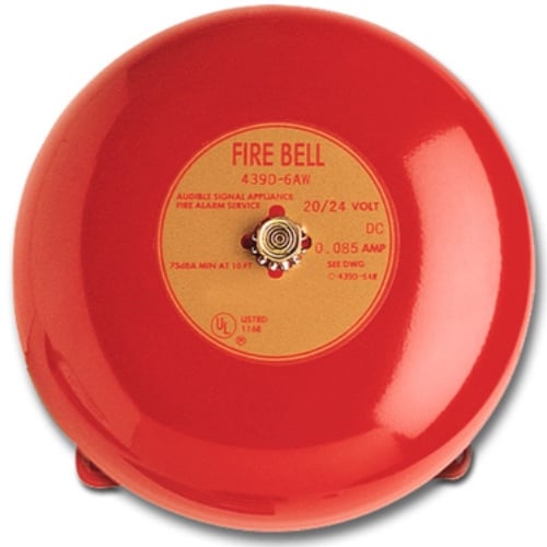 323D-10AW-R | Edwards Signaling 10-Inch Single-Stroke Fire Alarm Bell 24VDC Red