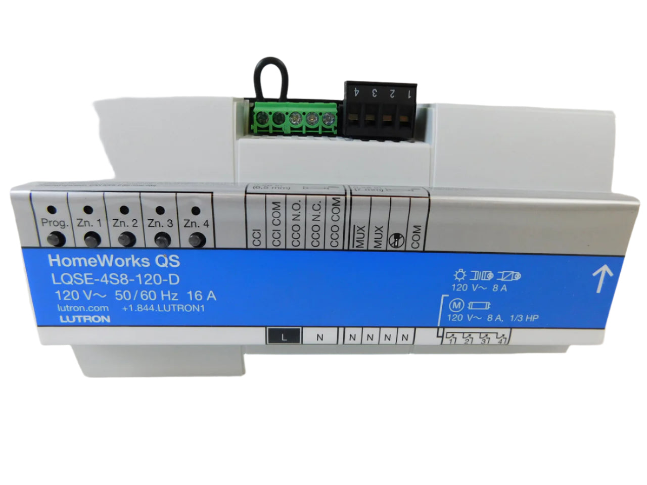LQSE-4S8-120-D | Lutron Switching Power Module for HomeWorks QS lighting systems (4-zone, 16 A, 120 V)