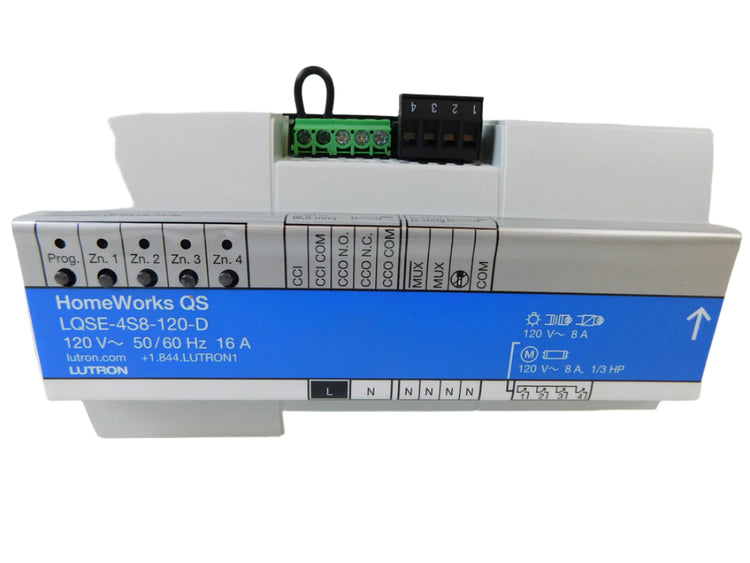 LQSE-4S8-120-D | Lutron Switching Power Module for HomeWorks QS lighting systems (4-zone, 16 A, 120 V)