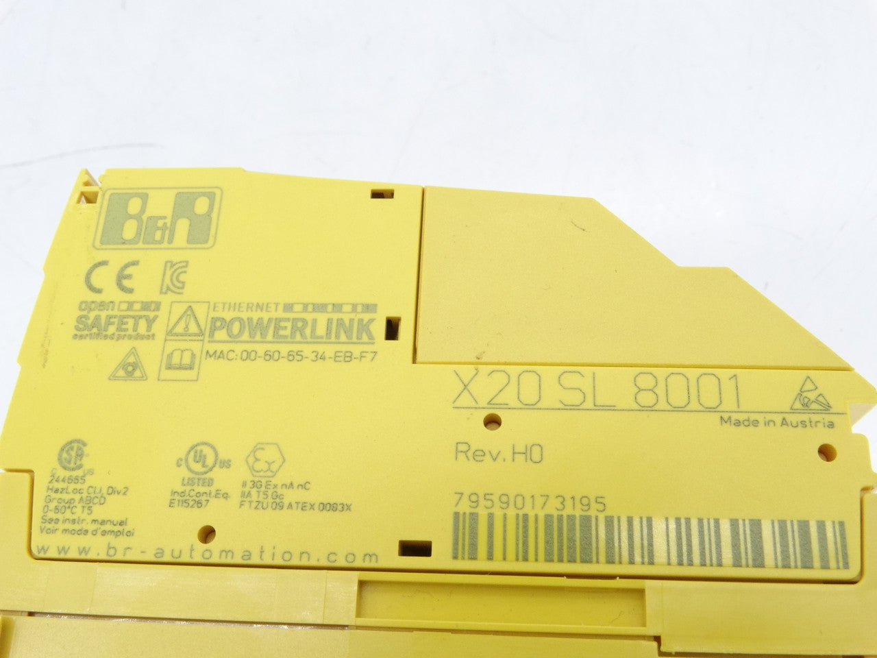 X20SL8001 | B&R Safety Controller