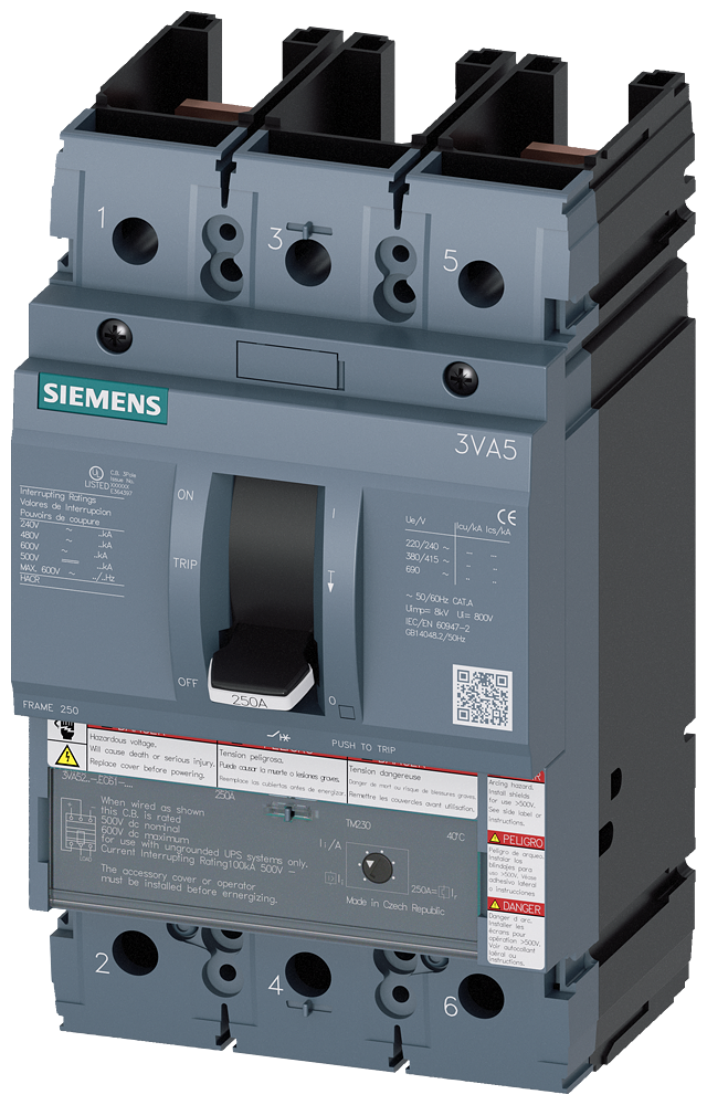 3VA5215-5EC61-0AA0 | Siemens 150A 2-Pole 600V Molded Case Circuit Breaker