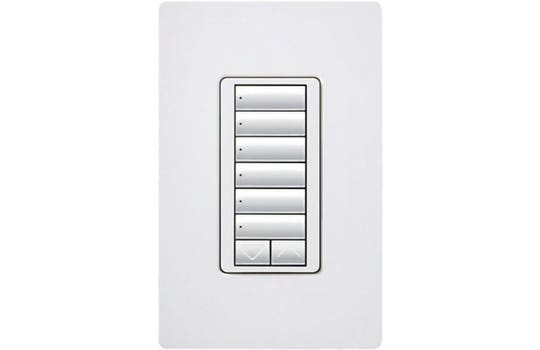 RKD-W6BRL-WH-E | Lutron 6-Button Engraved Replacement Kit with Raise/Lower, White