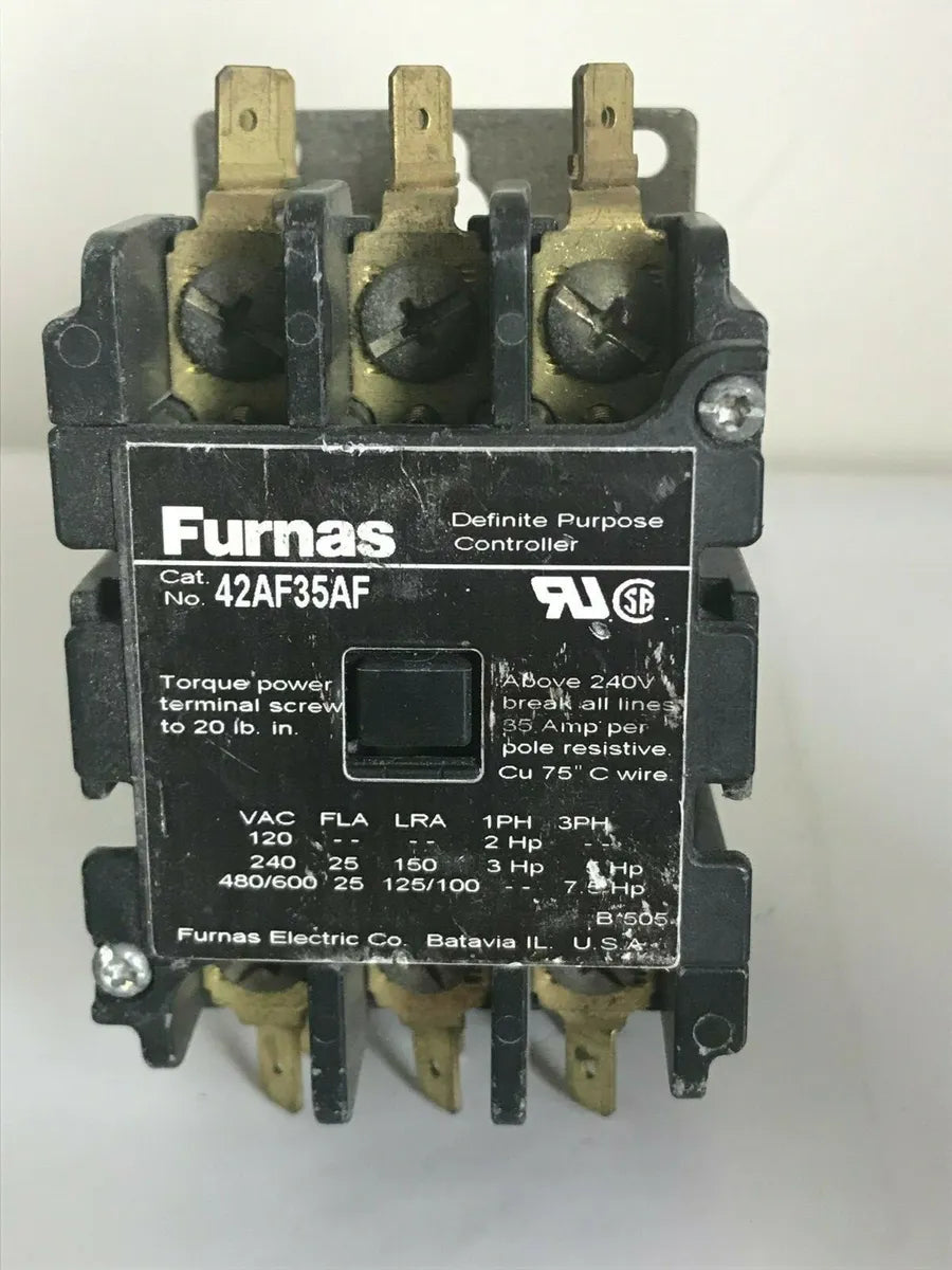 42AF35AF | SIEMENS 3-Pole 600 VAC 120 VAC Coil 150 Amp 7.5 Hp Open Type Definite Purpose Contactor