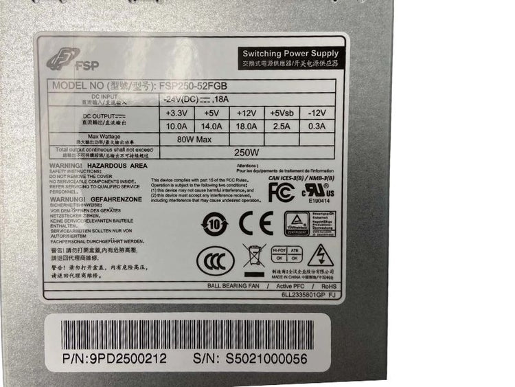 FSP FSP250-52FGB Power Supply 250W 24V DC Input Flex ATX