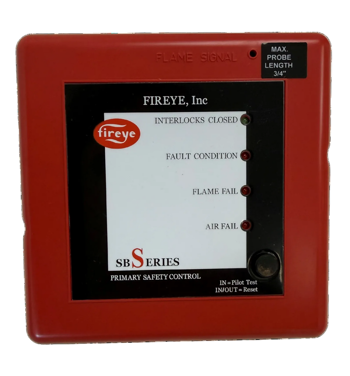 Fireye SB560522AA UV Flame Safeguard Control 120 VAC Purge 10/15 TFI