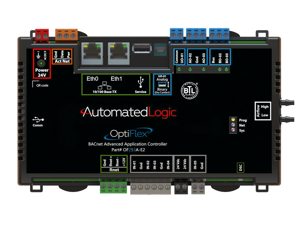 Automated Logic OF253A-E2 OptiFlex Advanced Application Equipment Controller