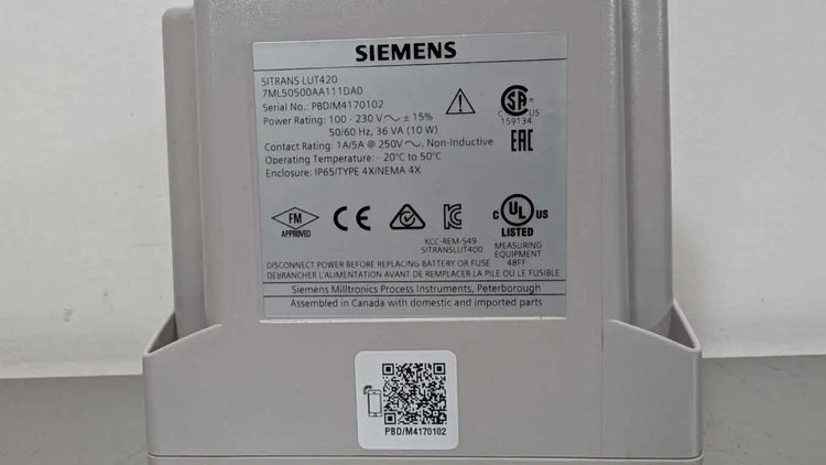 Siemens SITRANS Probe LU 7ML50500AA111DA0 Ultrasonic Level Transmitter HART