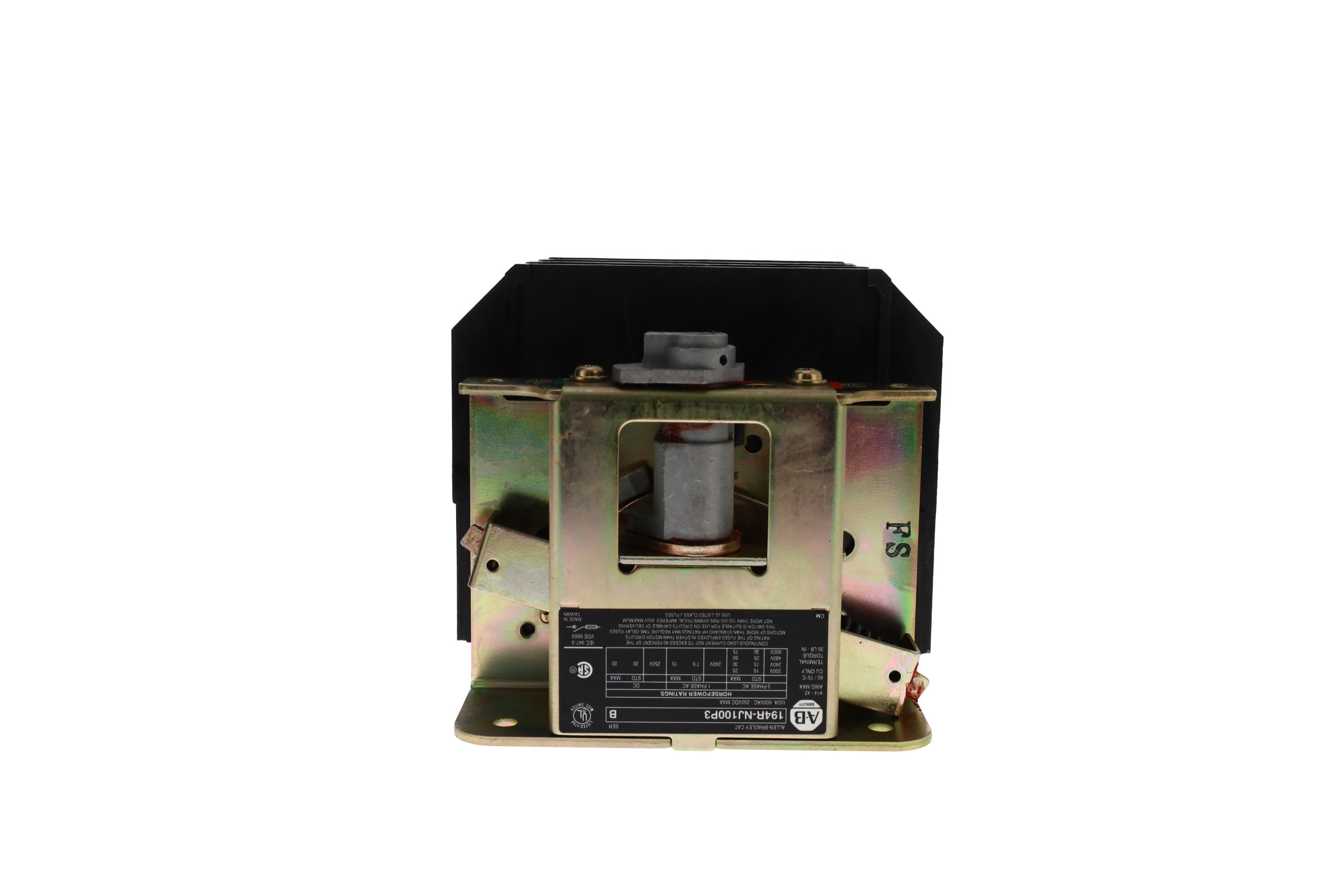 194R-NJ100P3 | Allen-Bradley Fused Disconnect Switch 100A 3-Pole 600VAC Open Style